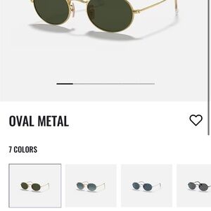 Ray-Ban Oval Metal Sunglasses - Gold and Green